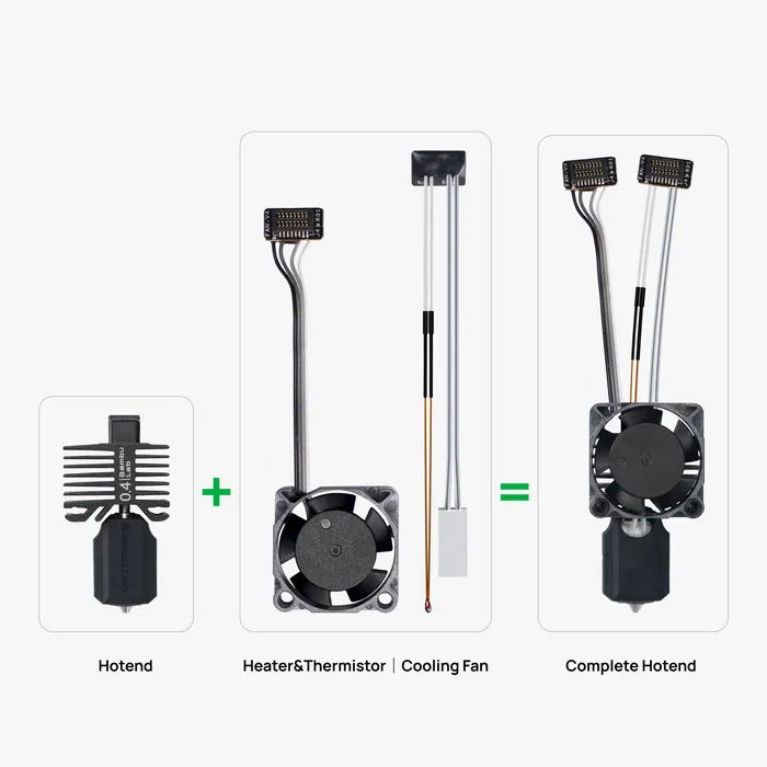 Bambu Complete Hotend Assembly - P1 Series 0.4